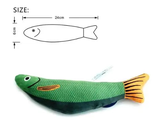 🐟 Fishy the Catnip Chew Toy – Soft Plush Kitten Toy 🐱