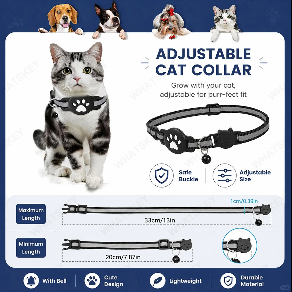 Adjustable Pet Collar Pet Tracker Google Find My Gps Tracker Android location Anti-theft For Cars Tracking Card RingNecklace