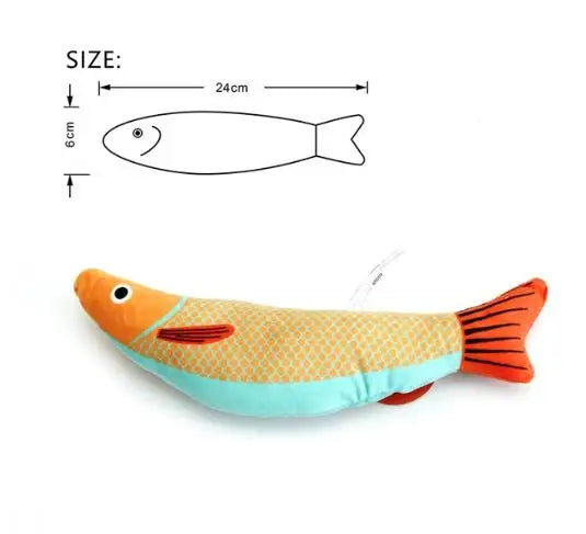 🐟 Fishy the Catnip Chew Toy – Soft Plush Kitten Toy 🐱