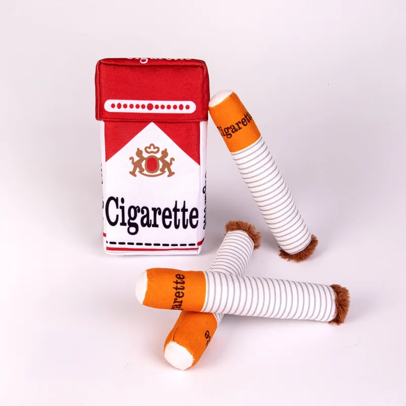 🚬 Ciggy the Chew Toy – Funny Plush Squeaky Dog Toy 🐾