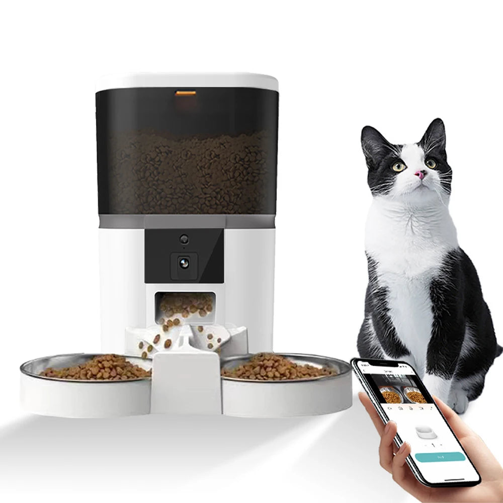 4L Smart Pet Feeder with Camera, Voice & App Control for Cats & Dogs