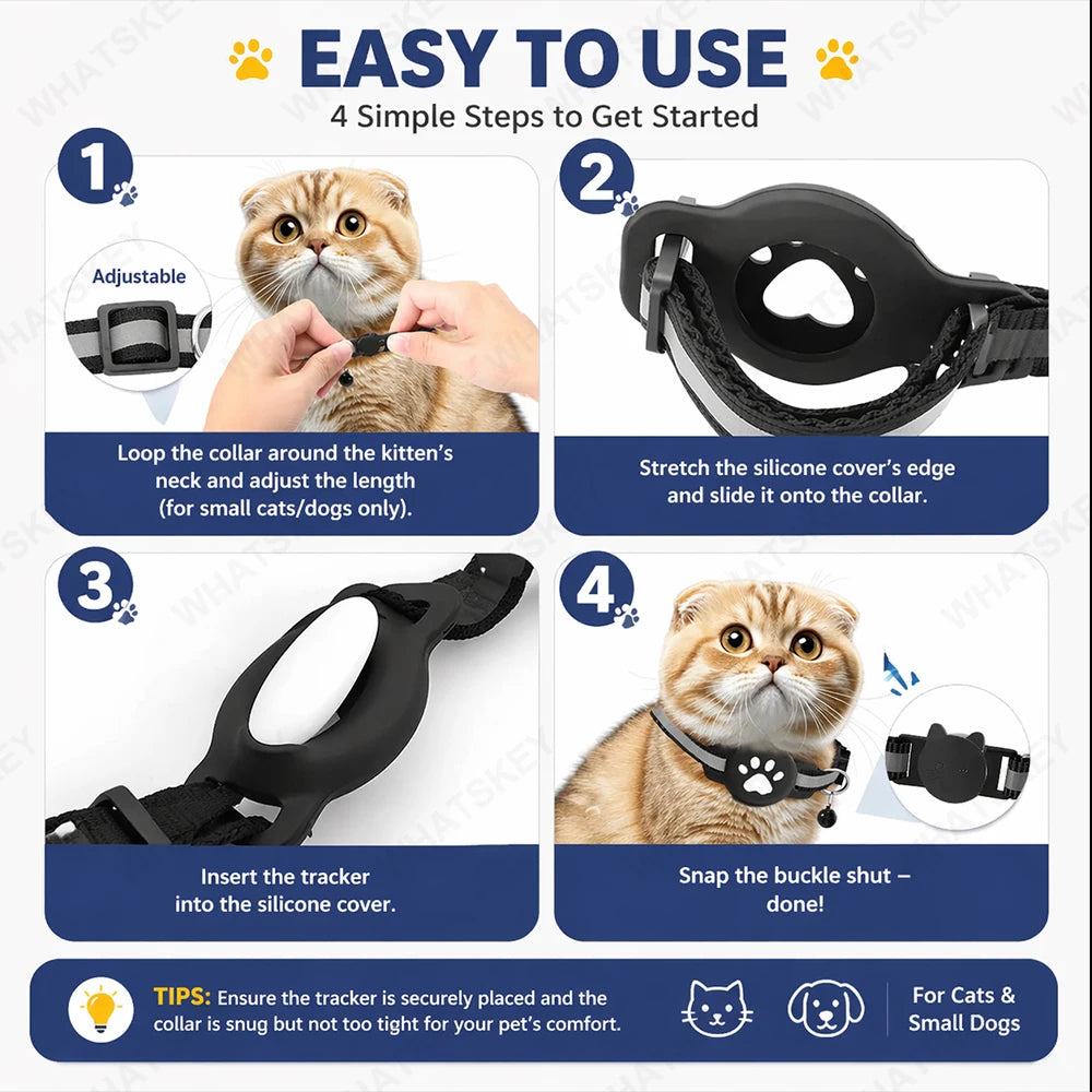 Adjustable Pet Collar Pet Tracker Google Find My Gps Tracker Android location Anti-theft For Cars Tracking Card RingNecklace