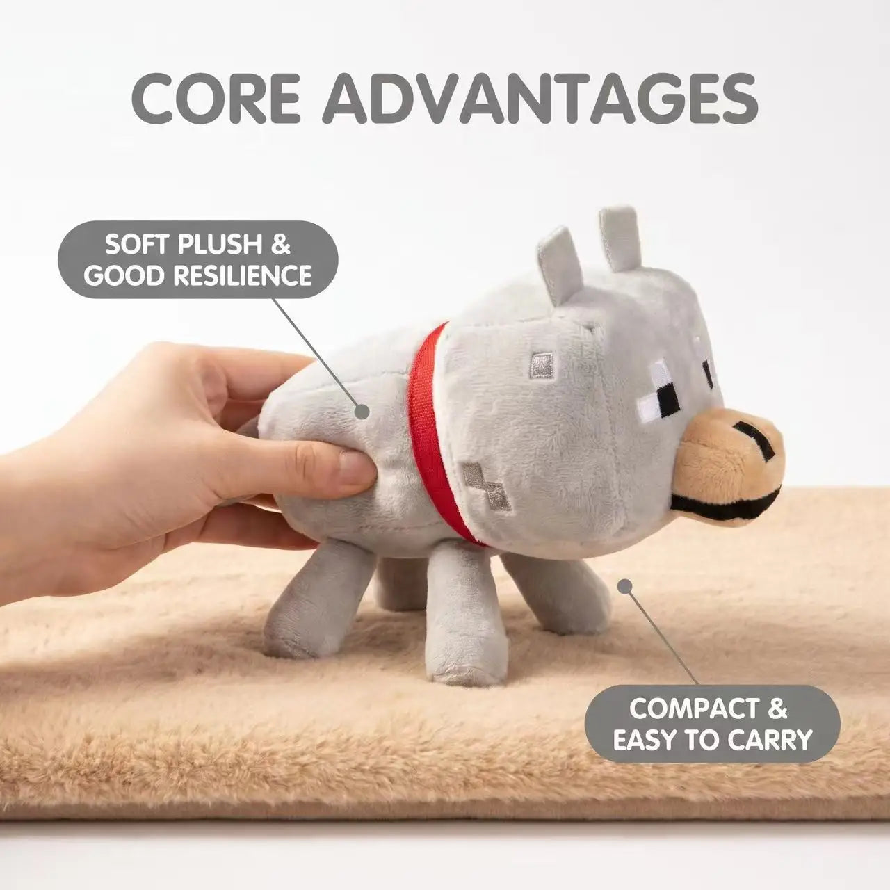 Snuggly Wolf Plush Toy 🐺