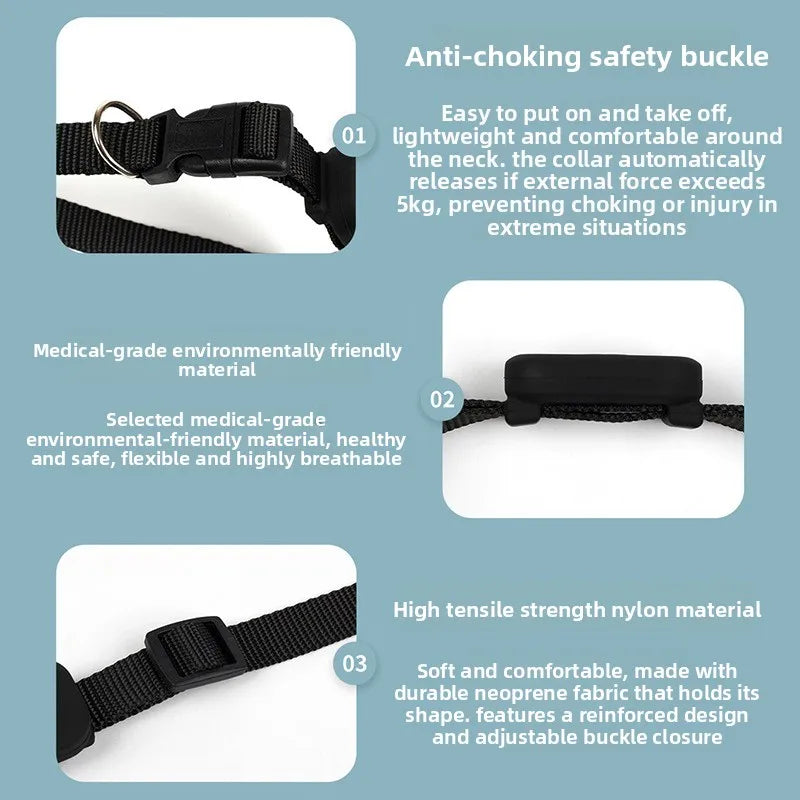 Remote Pet GPS Tracker Real-Time Waterproof Movement Alert Collar Anti-Lost Global Locator for Dogs And Cats Compatible with Apple Find APP