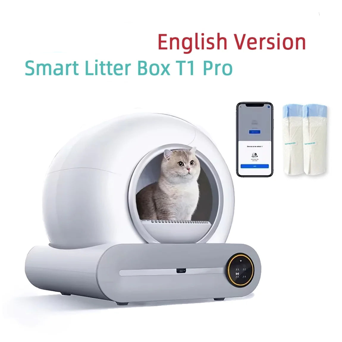 🐱✨ Smart Self-Cleaning Cat Litter Box – 65L App-Controlled & Odor-Free