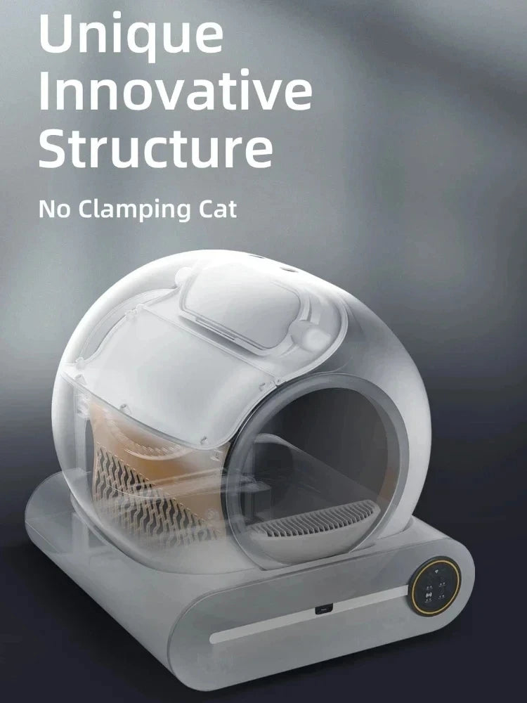 🐱✨ Smart Self-Cleaning Cat Litter Box – 65L App-Controlled & Odor-Free
