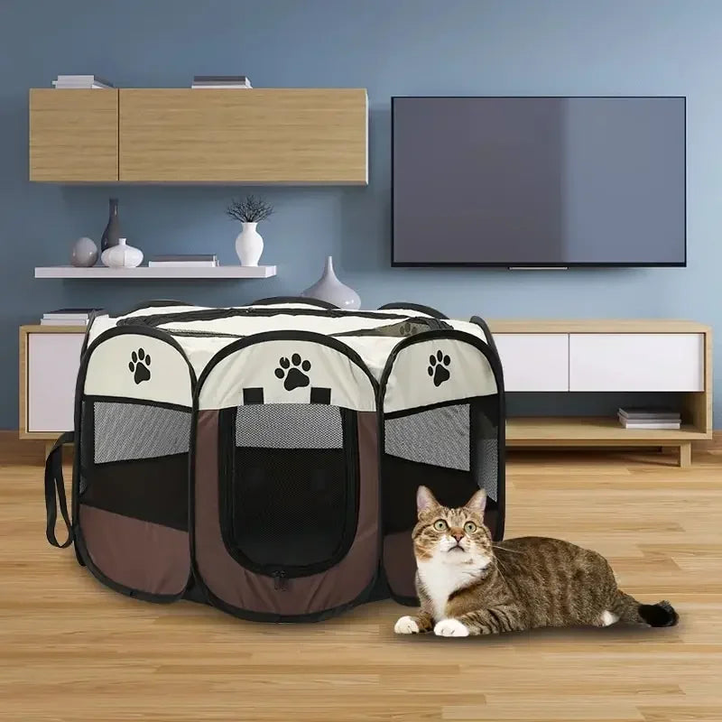 ⛺️ Foldable Octagonal Pet Tent – Outdoor Shelter for Dogs & Cats