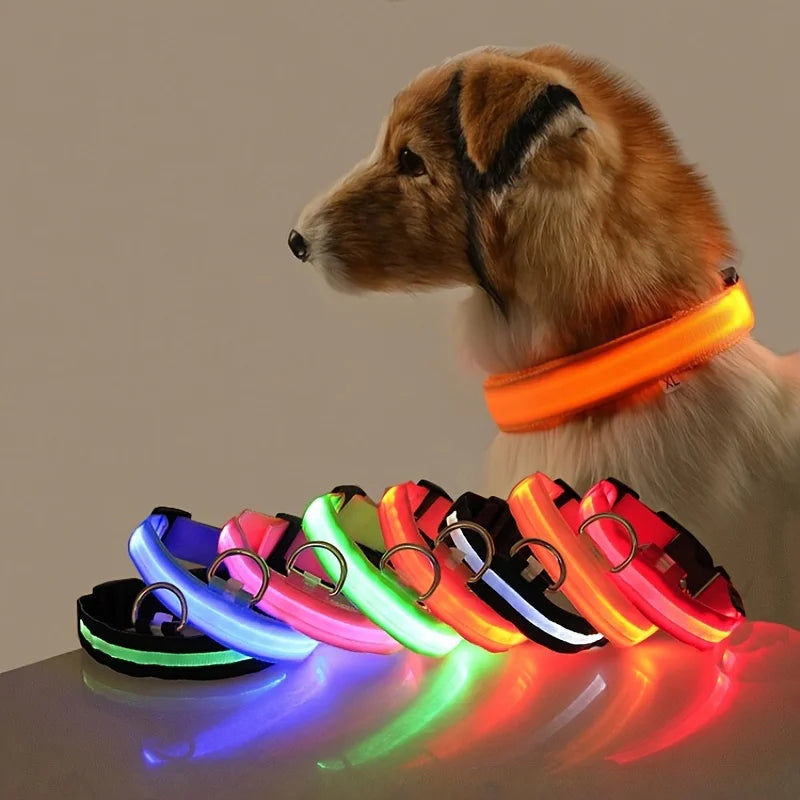 🐕✨ LED Glow Dog Collar – Flashing Safety Collar for Night Walks