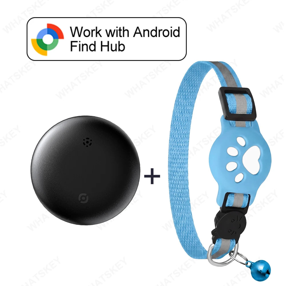Adjustable Pet Collar Pet Tracker Google Find My Gps Tracker Android location Anti-theft For Cars Tracking Card RingNecklace