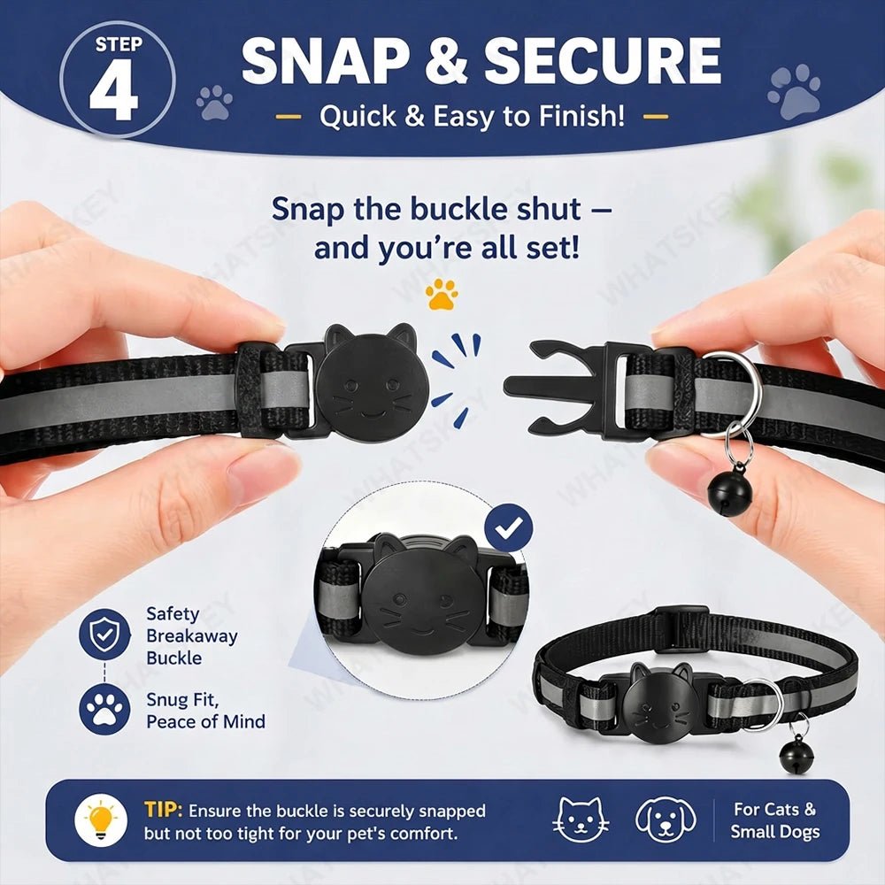 Adjustable Pet Collar Pet Tracker Google Find My Gps Tracker Android location Anti-theft For Cars Tracking Card RingNecklace