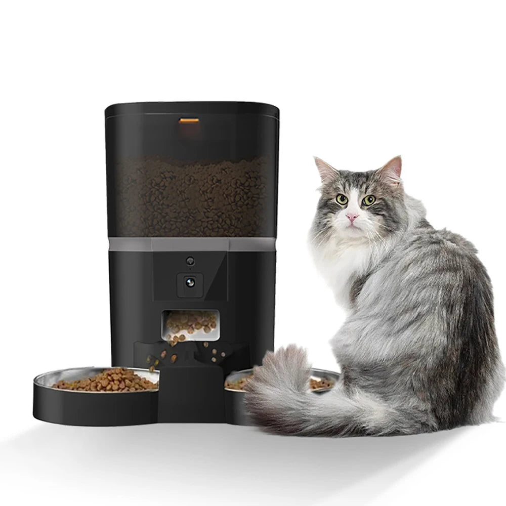 4L Smart Pet Feeder with Camera, Voice & App Control for Cats & Dogs