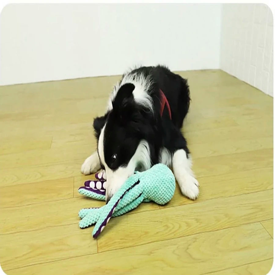 Squeaky Plush Octopus — The Dog Toy They'll Go Crazy For! 🐙🐾