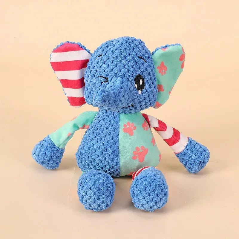 Squeaky Animal Plush Chew Toy 🐶🐘