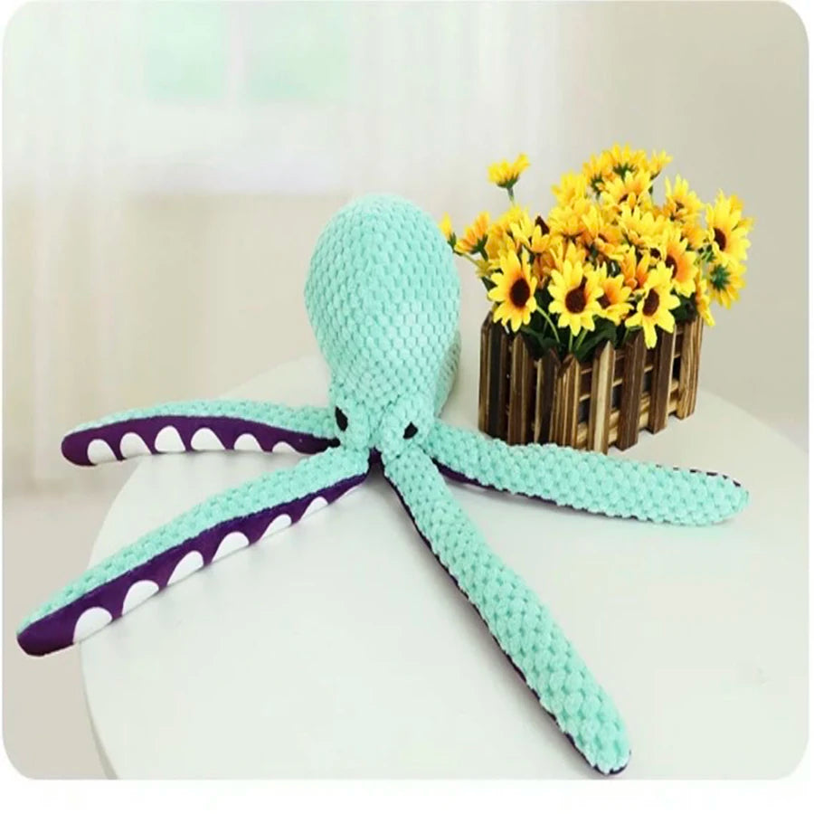 Squeaky Plush Octopus — The Dog Toy They'll Go Crazy For! 🐙🐾
