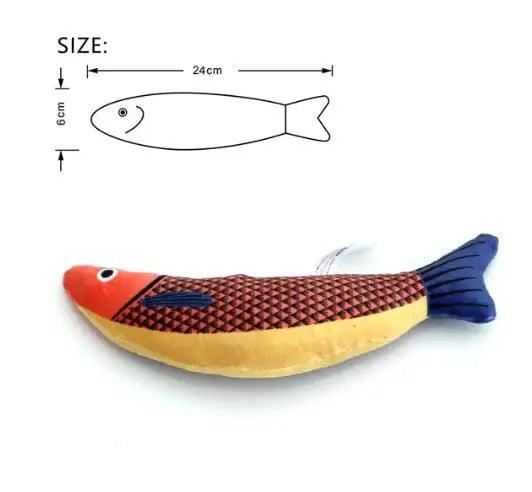 🐟 Fishy the Catnip Chew Toy – Soft Plush Kitten Toy 🐱