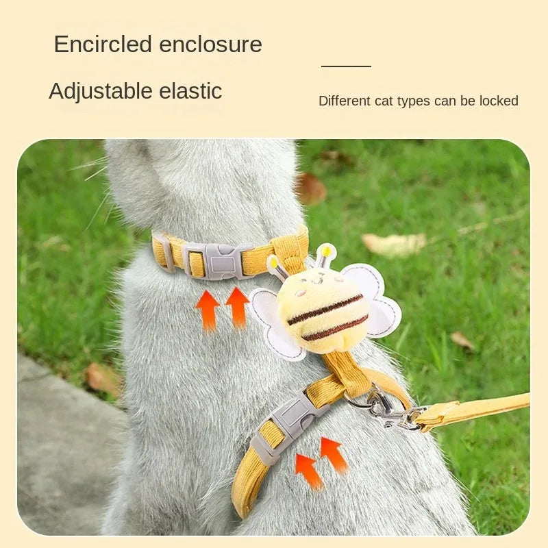 Bee Happy Pet Harness & Leash Set 🐝