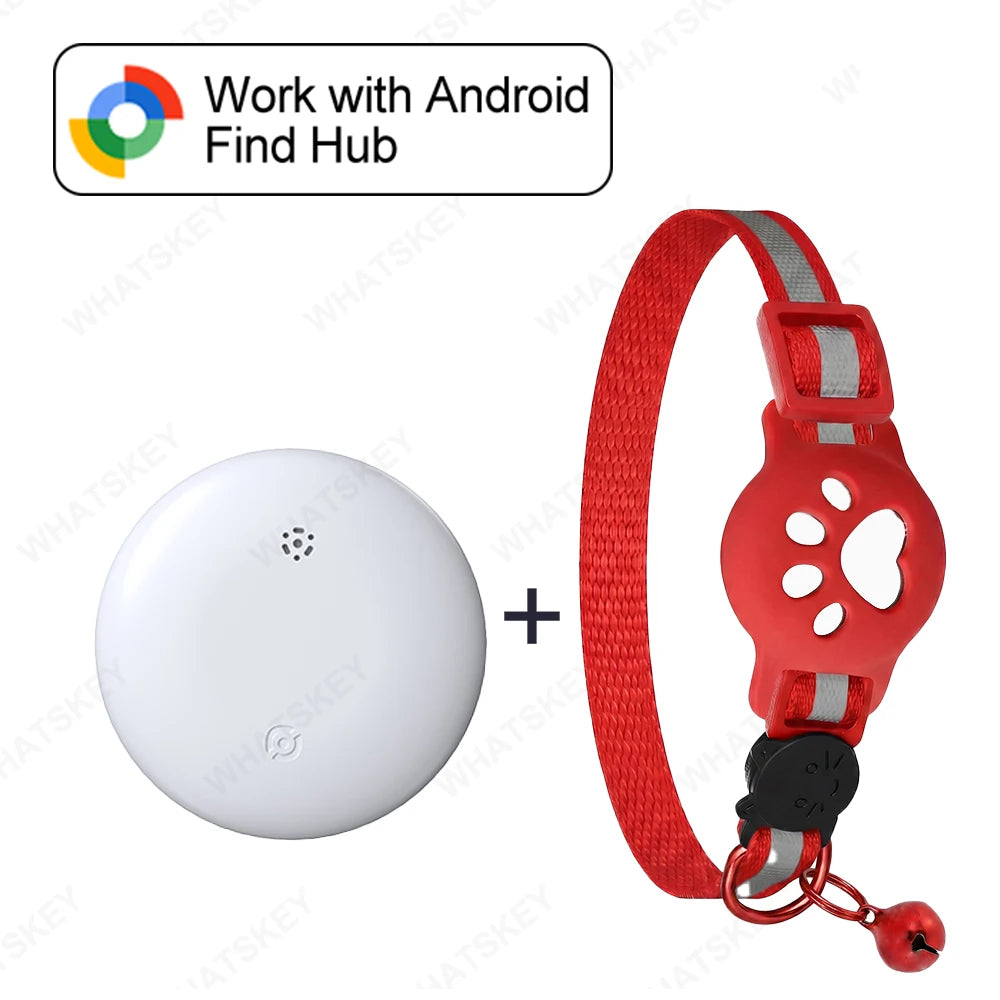 Adjustable Pet Collar Pet Tracker Google Find My Gps Tracker Android location Anti-theft For Cars Tracking Card RingNecklace