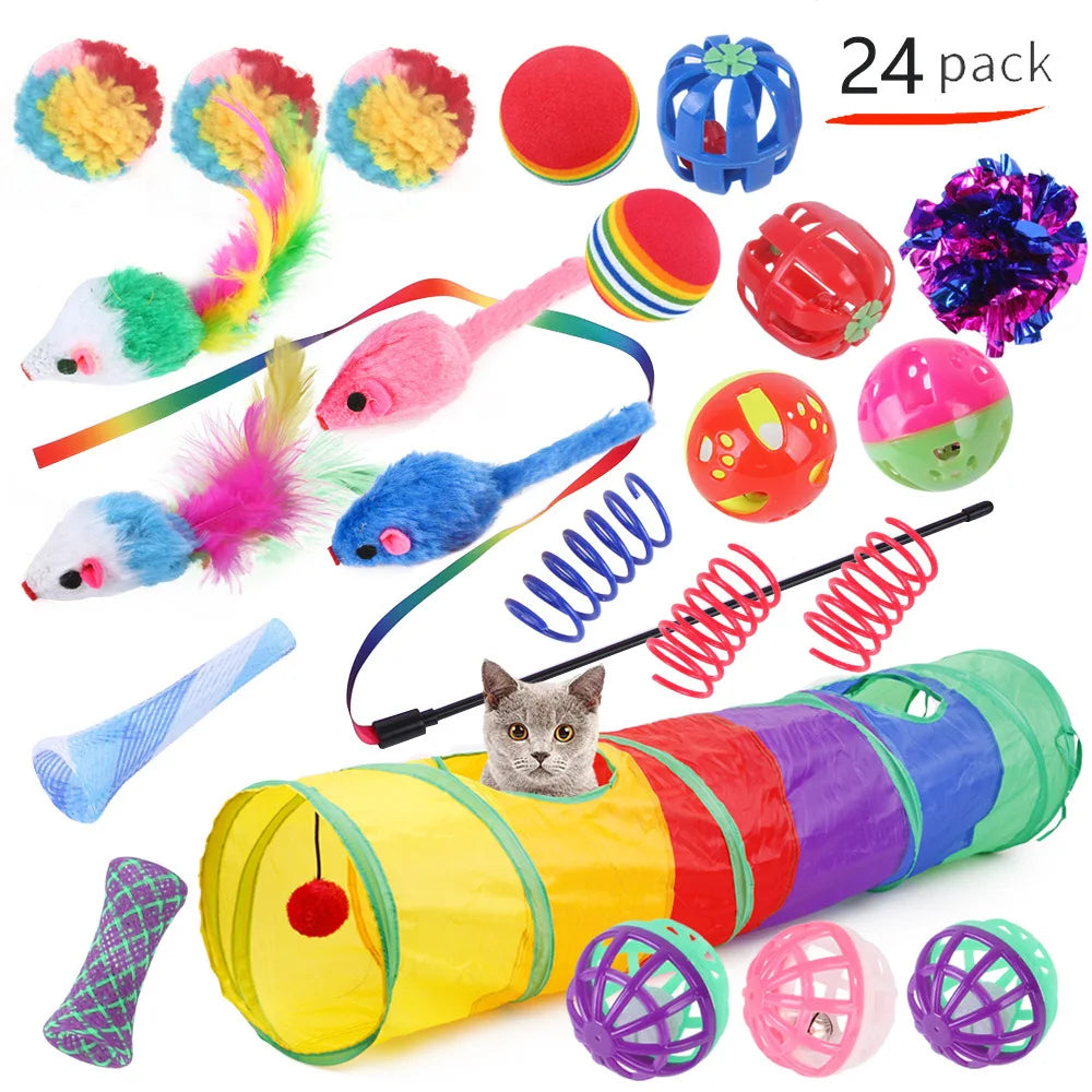 🐱✨ The Ultimate Kitty Play Bundle – 12 to 24 Piece Cat Toy Set