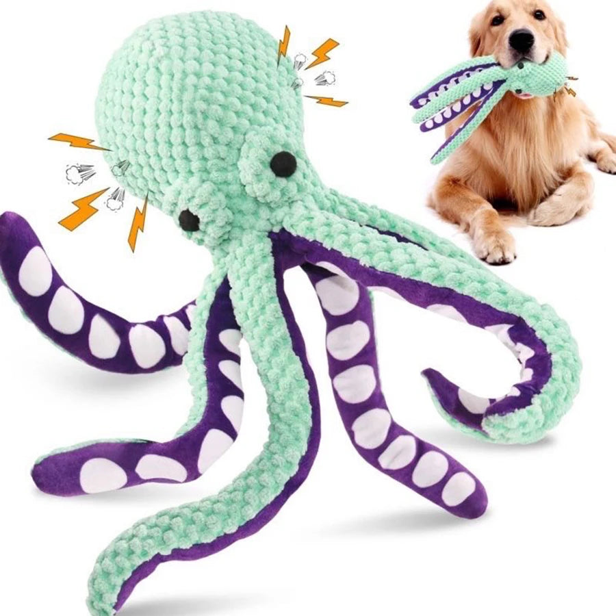 Squeaky Plush Octopus — The Dog Toy They'll Go Crazy For! 🐙🐾